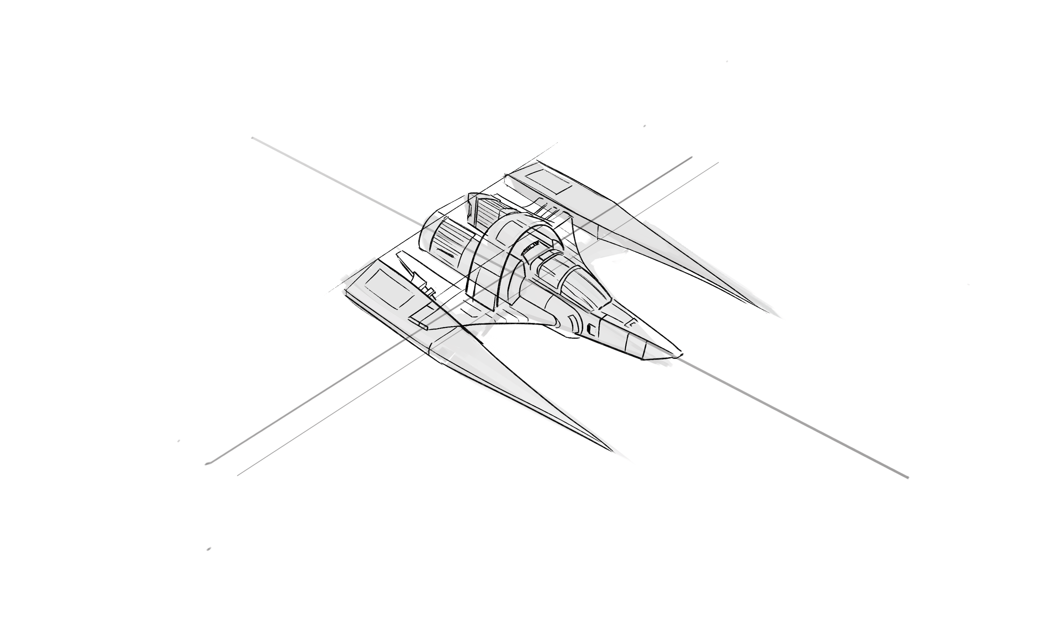 fighter jet sketch by Ken