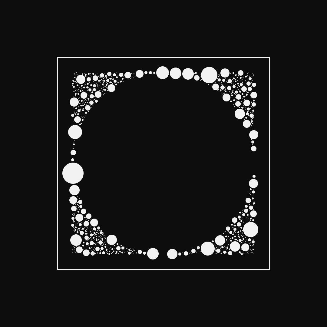 circle packing with circular cutout in the centre